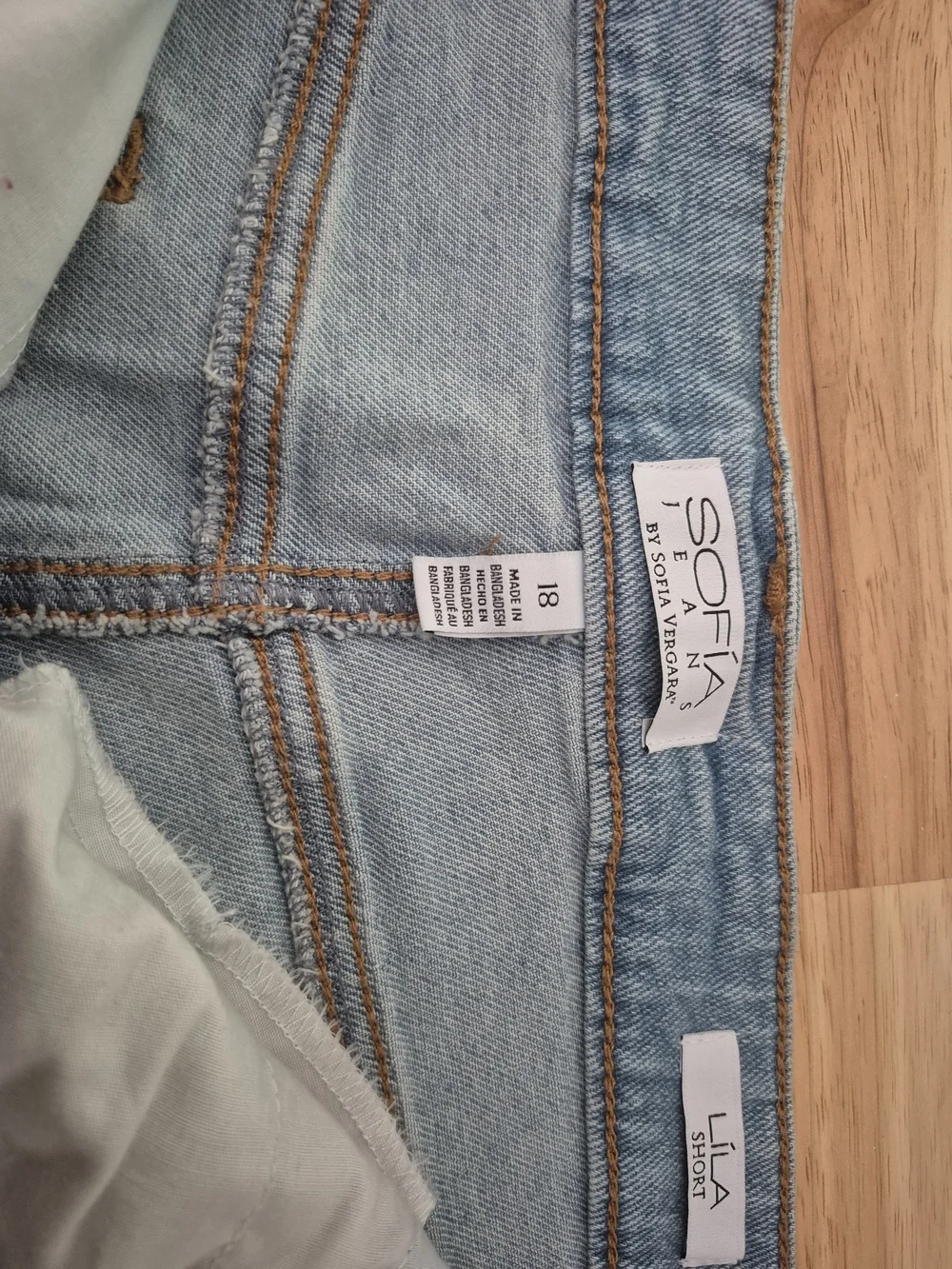 sofia by sofia vergara Light Blue Frayed Hem Denim Shorts